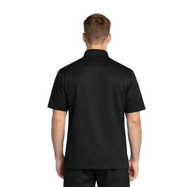 Bluza kucharska czarna na napy elastyczna krótki rękaw roz.3XL